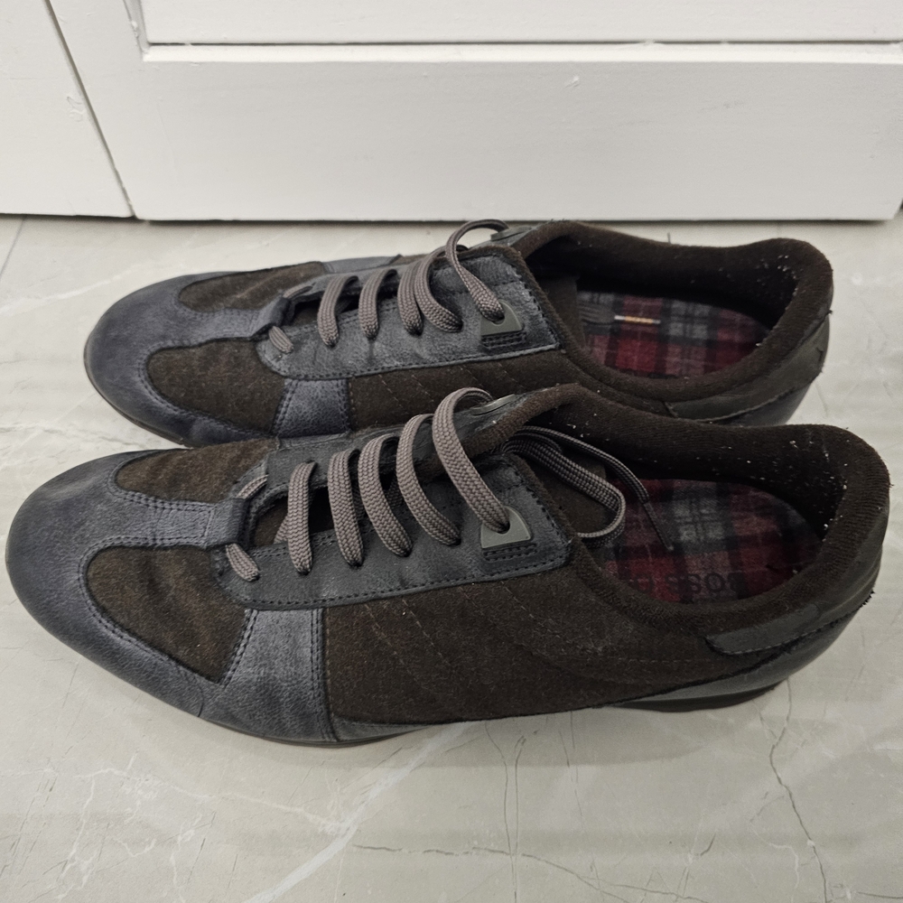 BOSS ORANGE Gray and Brown Sneakers